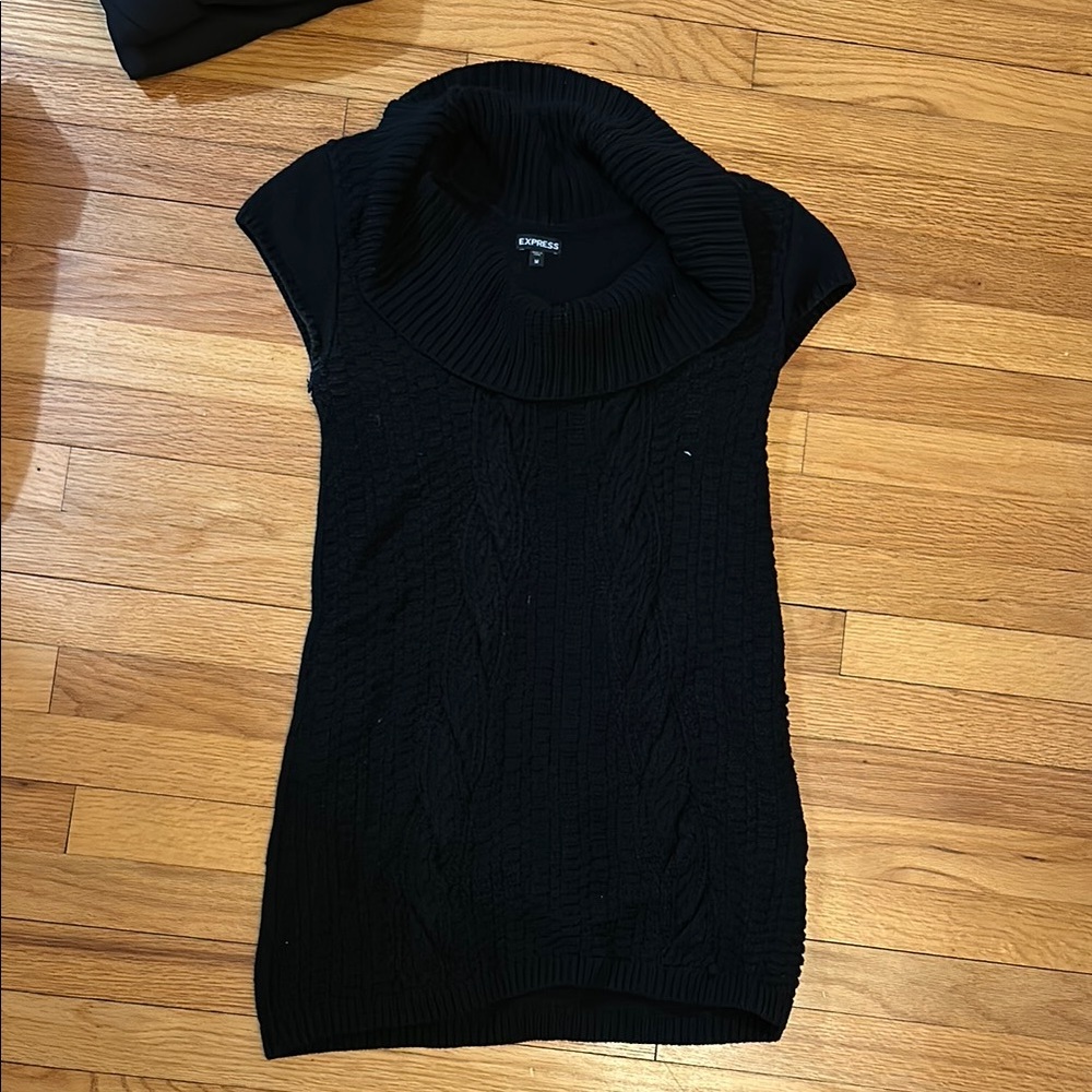 Express Black Cowl Neck Sweater Dress